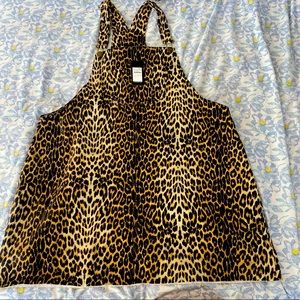 NWT City Chic Animal Leopard Overall Dress 20